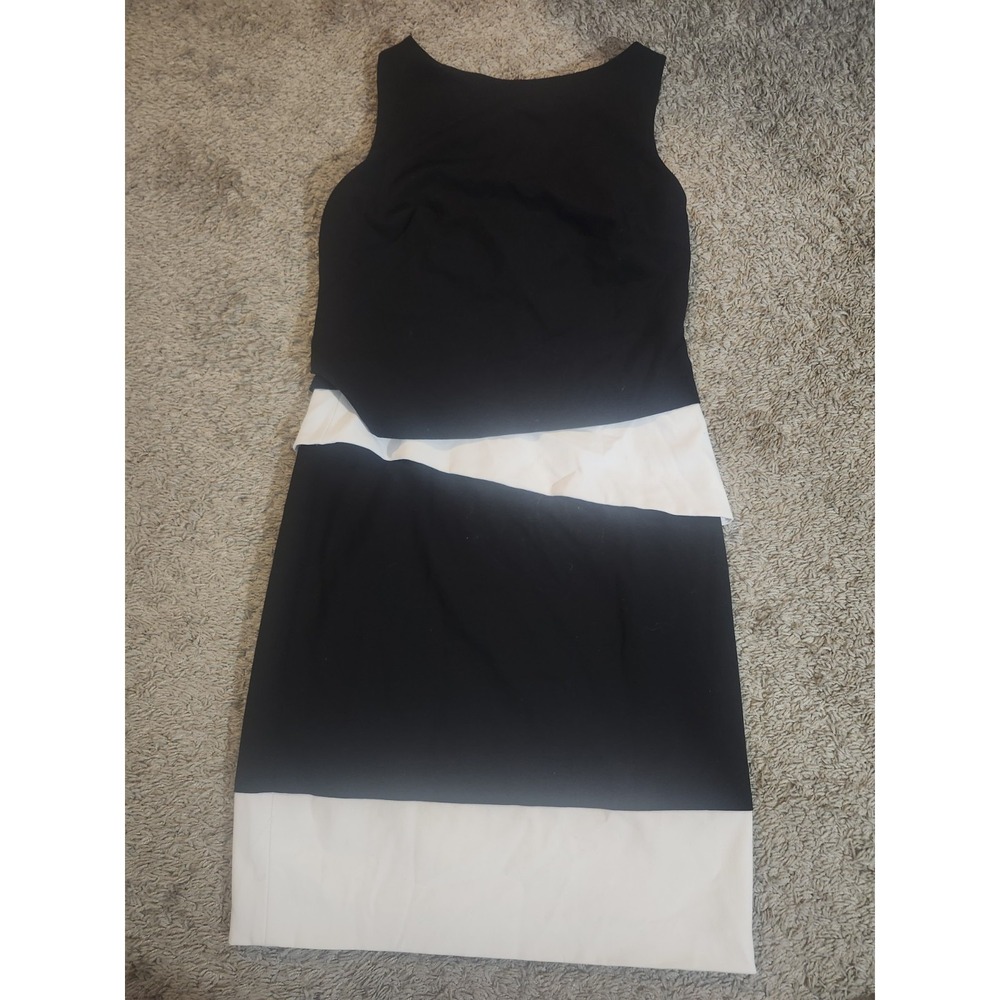 Ralph Lauren Sleeveless Lined Dress Womens Size 4 Black White